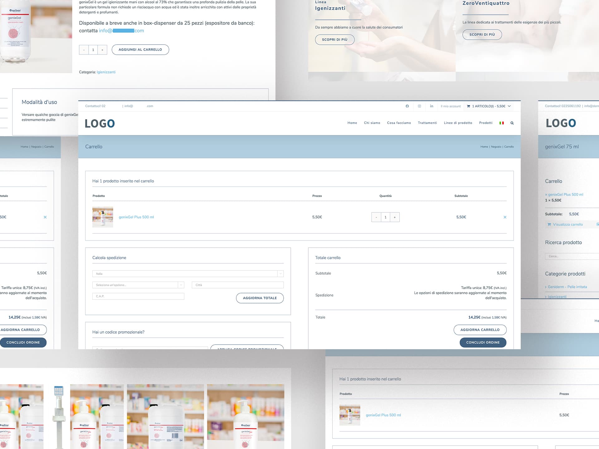 Minimale e pulito, scentificamente si punta sull’efficacia dei prodotti attraverso la testimonianza e il racconto del blogging